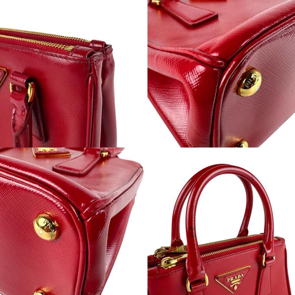 Prada 2way Shoulder Bag Patent Vernis Leather Red - Picture 4 of 5